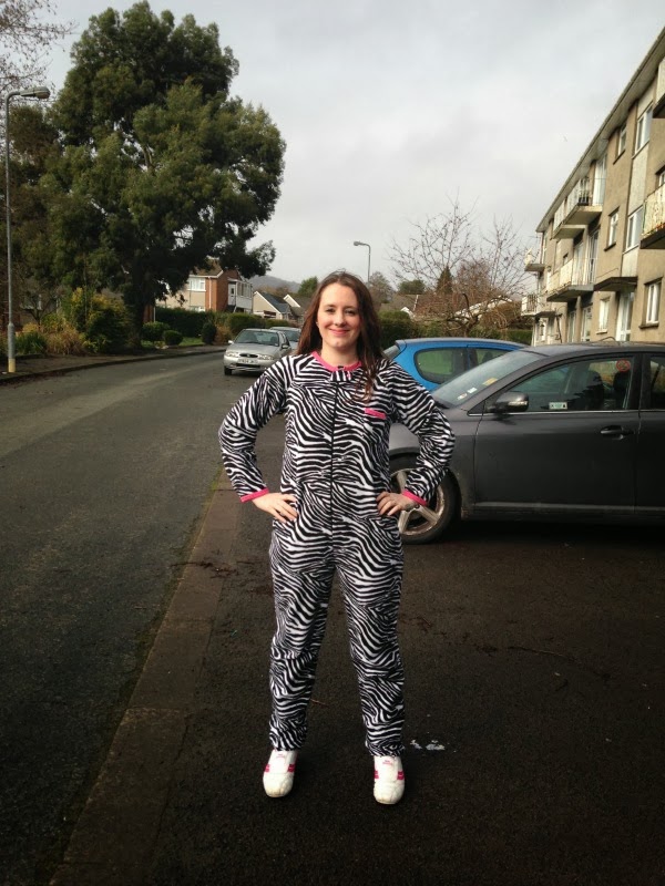 Twin Mummy in a Zebra Onesie Picture of Twin Mummy in a Zebra Onesie