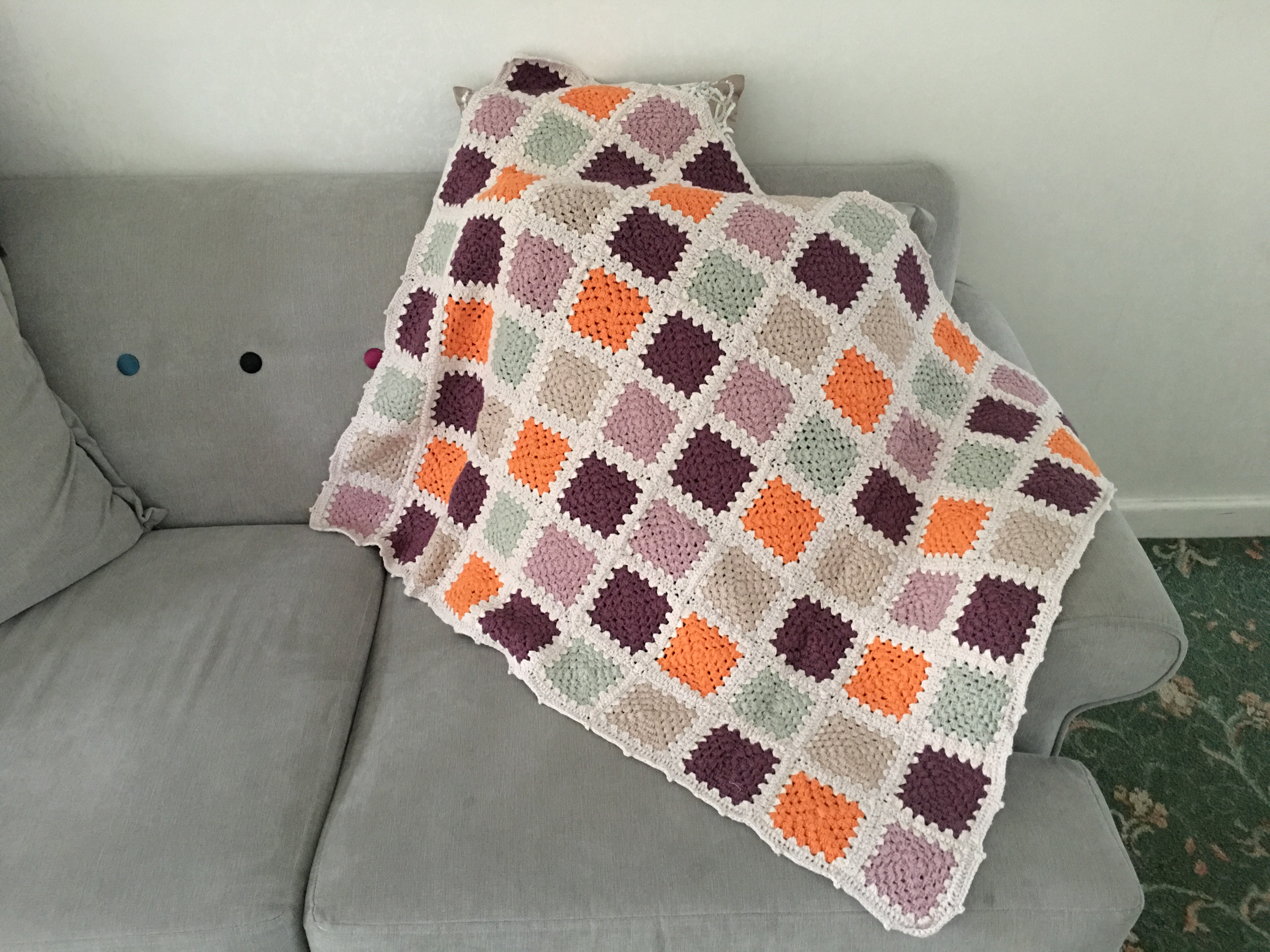 Pebble Organic Granny Square Blanket & Giraffe Cuddly Toys from Best Years