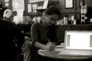 Woman studying