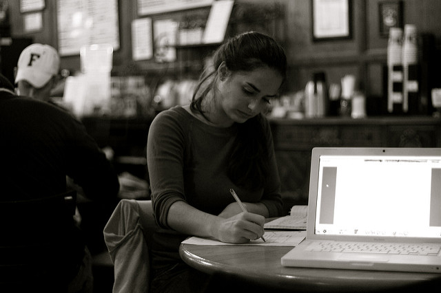 Woman studying
