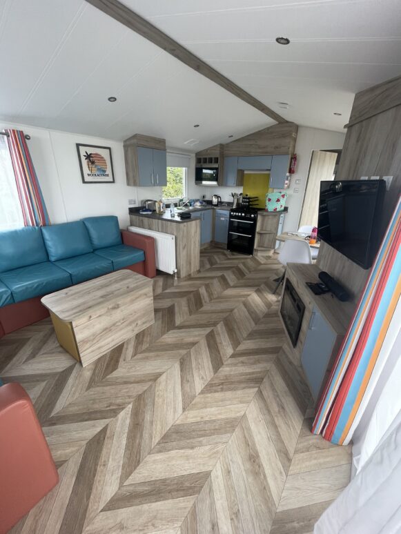 Inside caravan