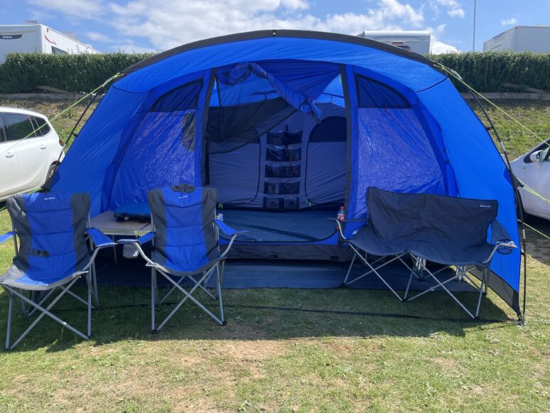 Blue tent