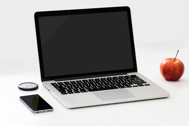 Photo by karsten madsen: https://www.pexels.com/photo/macbook-pro-near-iphone-and-apple-fruit-18105/
